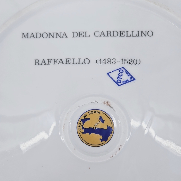 Madonna Del Cardellino & Madonna Della Seggliola 13" Decorative Plates - Italy - Picture 5 of 8